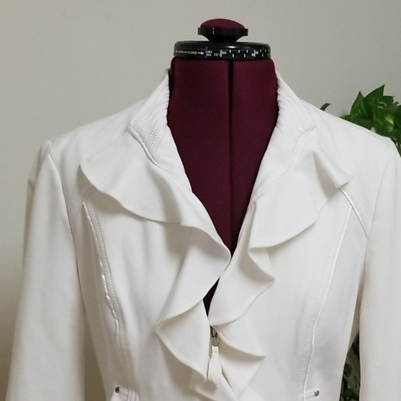 White/Black Women's Jacket Size 8 - Picture 2 of 9